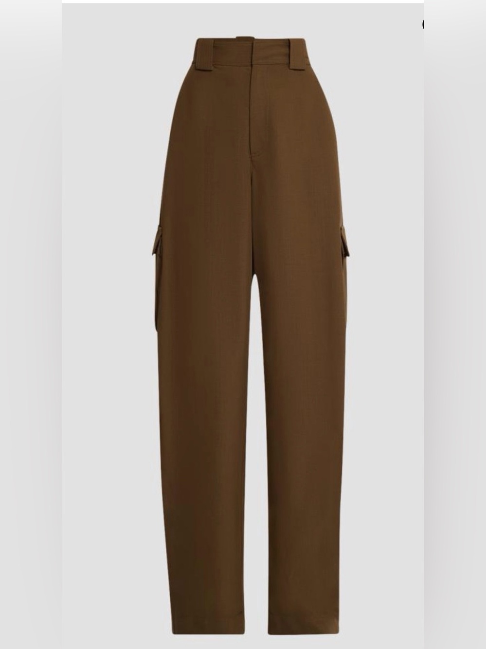 A.L.C Brie High-Waist Wide-Leg Cargo Pants in Brown